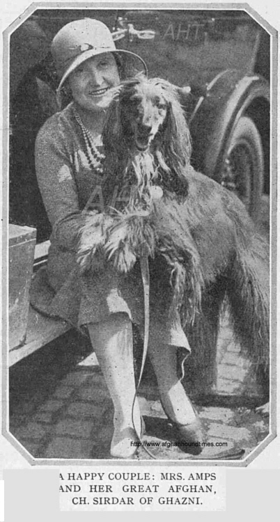 http://www.afghanhoundttimes PHOTO ARTICLE Mary Amps/Sirdar Croxton Smith 1930
