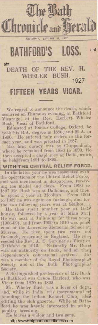 http://www.afghanhoundtimes.com  Rev H W Bush 1927
