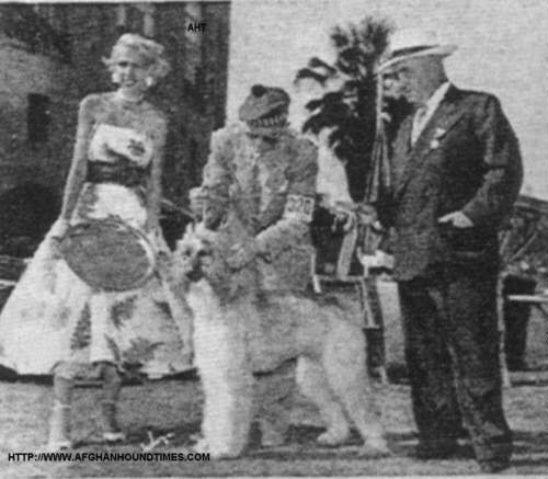 http://www.afghanhoundtimes.com photo Cy Rickle judging c 1950