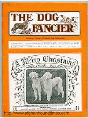 Afghan Hound Times - Dog Fancier December 1925