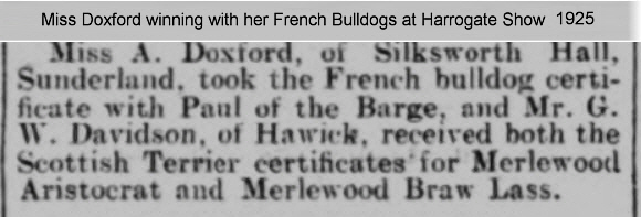 http://www.afghanhoundtimes.com PHOTO Aline Doxford Winning with French Bulldogs 1925