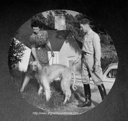 Col Spencer and Maureen Townsend and Afghan Hound 1950's