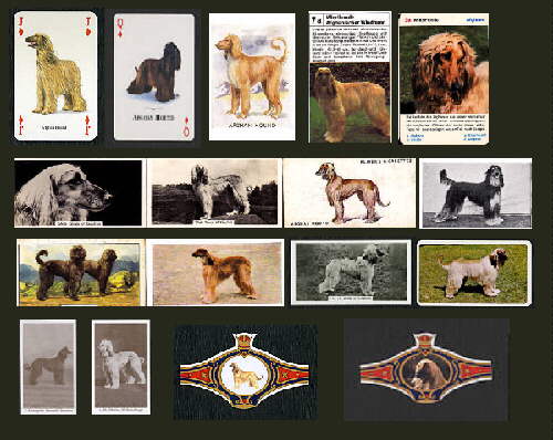 Afghan Hound Times  -Variety Of Cards/Cigar Bands etc