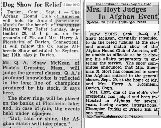 http://www.afghanhoundtimes.com PHOTO change of judge 1942 AHCA sanction match