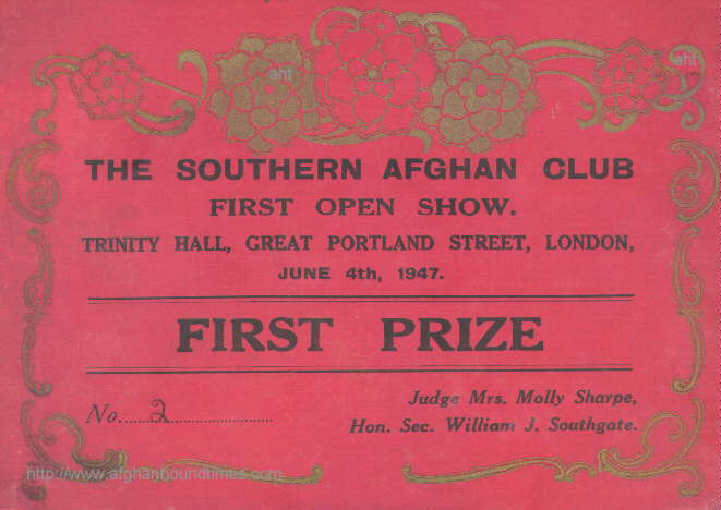 http://www.afghanhoundtimes.com Photo Molly Sharpe Judge SAHC 1947