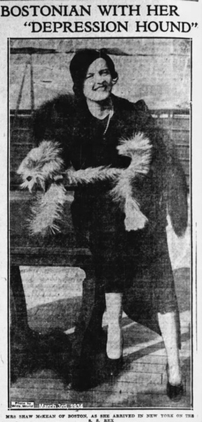 Afghan Hound Times, Prides Hill Afghan hounds Photograph of Margarett Mckean with her own Hound, 1934.