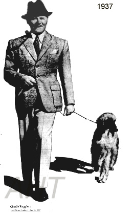 Afghan Hound Times, Photograph of Charlie Ruggles and  Am  Ch Barberryhill Dolly