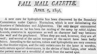 http://www.afghanhoundtimes.com Rabies In Afghanistan 1896