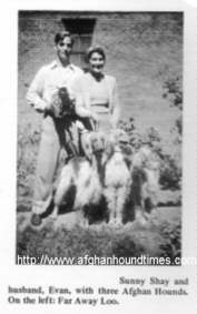 http://www.afghanhoundtimes.com photo Sunny Shay and Husband Evan Shay