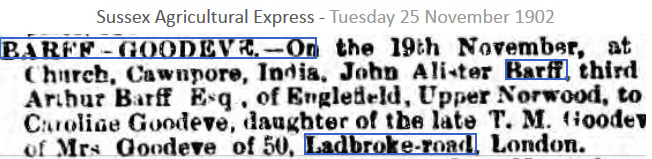 http://www.afghanhoundtimes.com - Capt Barff Marriage 1902